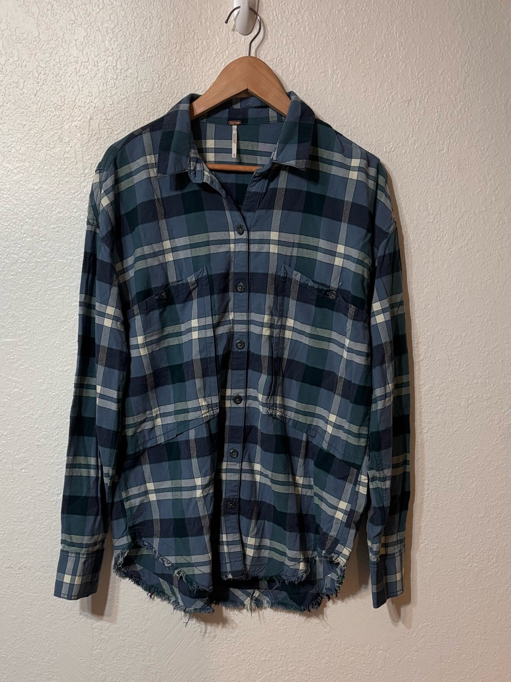 Free People Loveland Plaid Shirt Medium